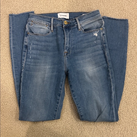 FRAME Le High Skinny Distressed Jeans - Picture 2 of 7